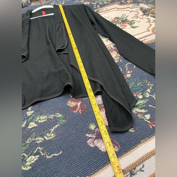 Ruby Ribbon Black Sweater Cardigan Women’s Medium Lightweight Open front Fall - Picture 5 of 13